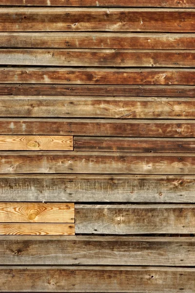 Weathered Old Natural Wood Siding Panel With Hanwritten Vandal S — Stock Photo, Image