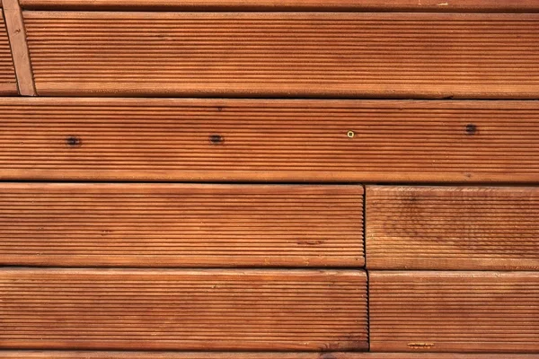 Terrasse en bois brun Decking fond texturé — Photo