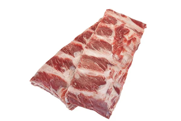 Beef Meat. Raw Black Angus Marbled Beef Ribs Isolated — Stock Photo, Image