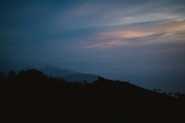 Silhouettes Hills Jaizkibel — Stock Photo, Image