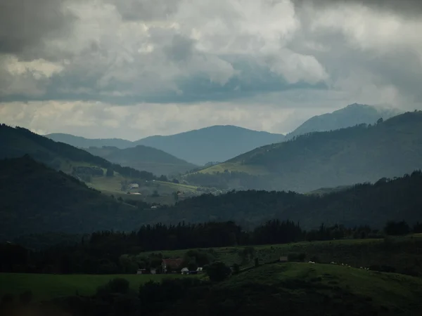 Heuvels Van Baskenland Een Bewolkte Dag — Stockfoto