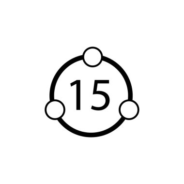 Daire ve daireler ve içerideki 15 numara.