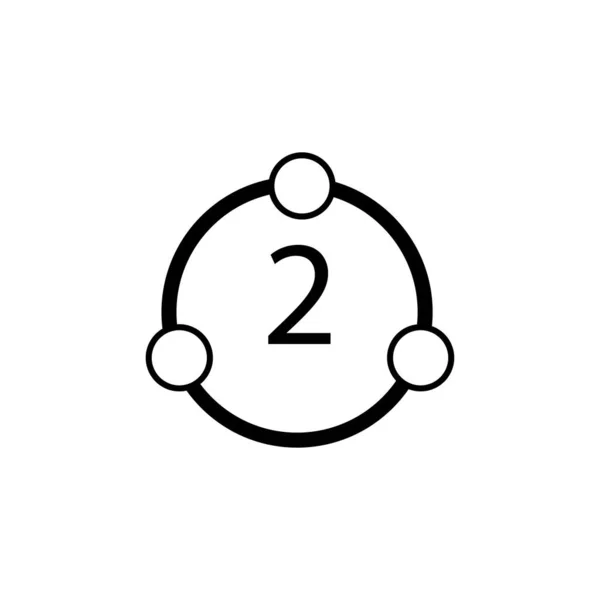 Circle Circles Number Two — Stock Vector