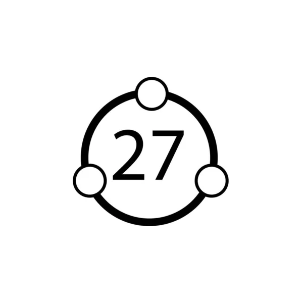 Circle Circles Number Twenty Seven Sign — Stock Vector