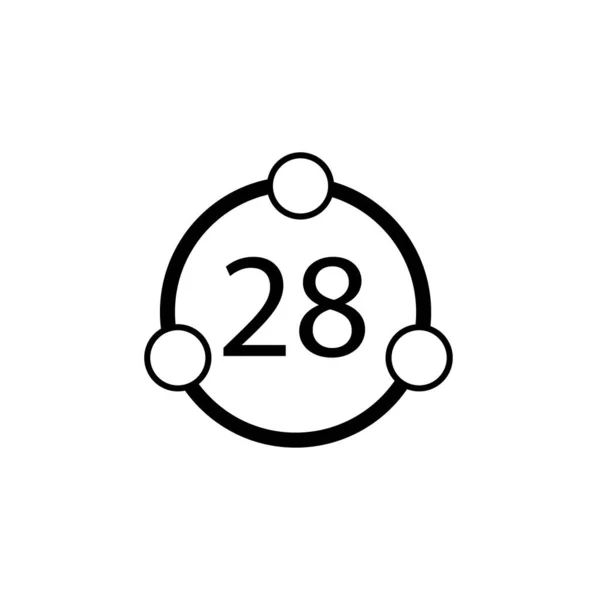 Circle Circles Number Twenty Eight Sign — Stock Vector