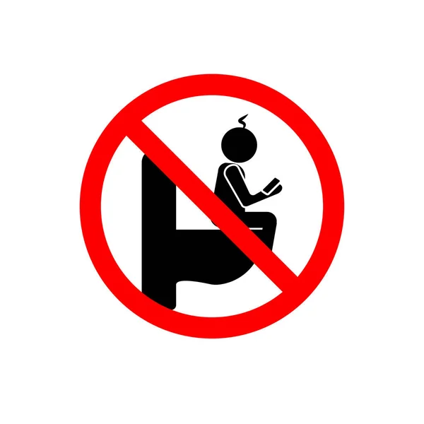 Prohibiting Sign Child Toilet Mobile Phone Hands Sign — Stock Vector