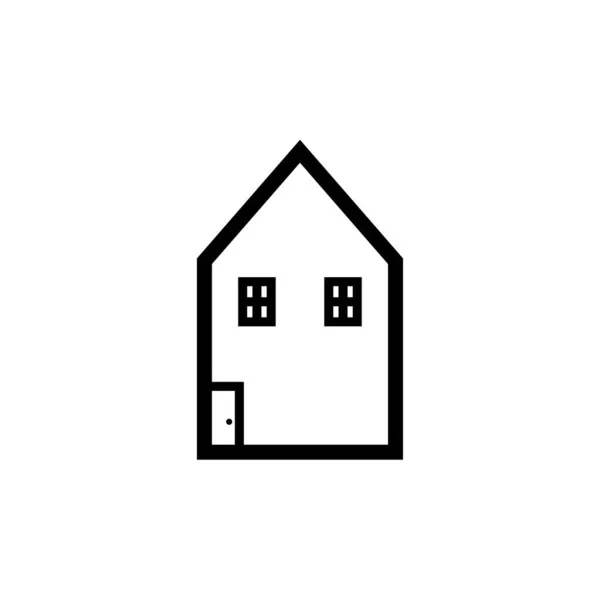 Icône Maison Signe Lignes Minces — Image vectorielle
