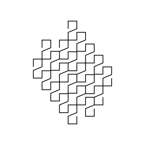 Fyrkant Nummer Två Mönster Stängselskylt — Stock vektor