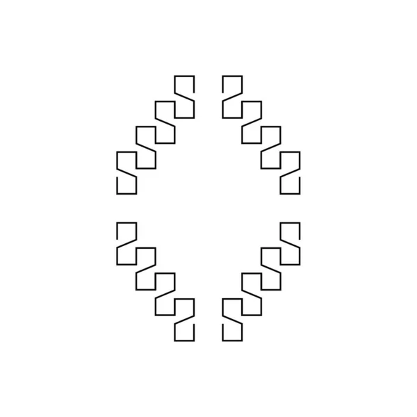 Круглая Рамка Тонкие Линии — стоковый вектор
