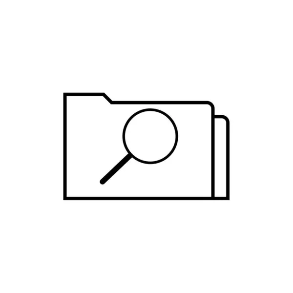 Folder Magnifying Glass Sign Search Folder — Stock Vector
