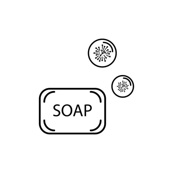 Soap Microbe Soap Bubble Icon — Stock Vector