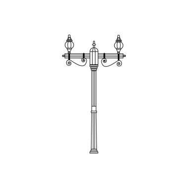 Sokak lambası tabelası. Aydınlatma simgesi