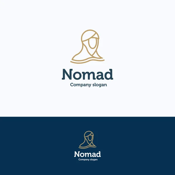 Nomad Beduinów logo — Wektor stockowy
