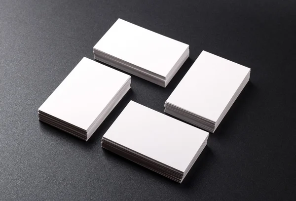 Business cards isolated on black — Stock Photo, Image