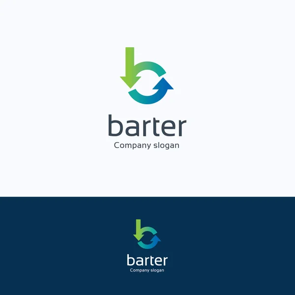 Barter B-logo — Stockvektor