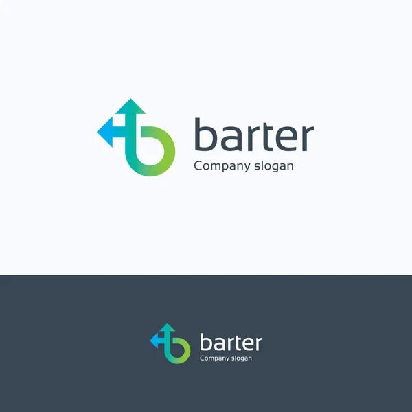 Barter B-logo — Stockvektor