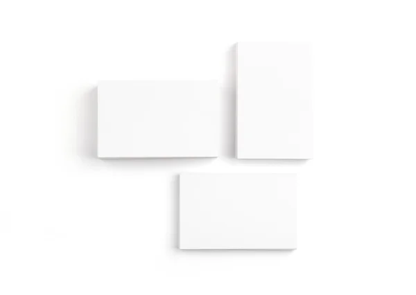 白で隔離のビジネス カード — ストック写真