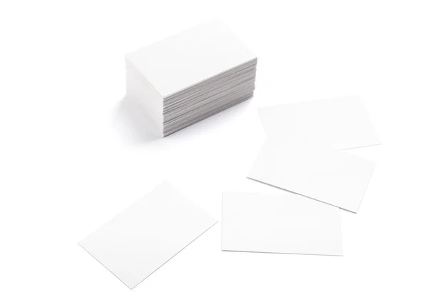 Business cards isolated on white — Stock Photo, Image