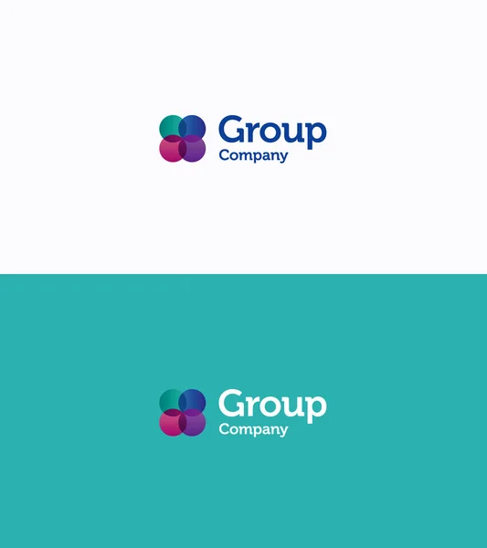 Gruppenlogo-Farbe — Stockvektor