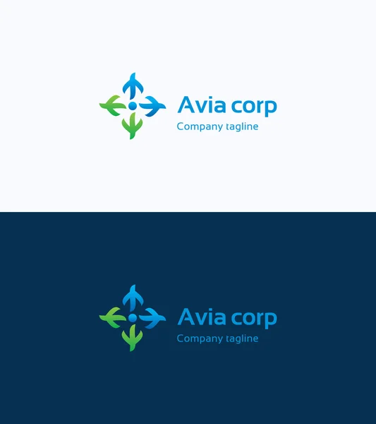 Avia Corp Flugzeuge Logo — Stockvektor