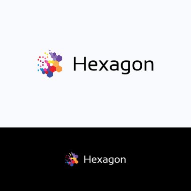 Altıgen kuyruklu yıldız logo