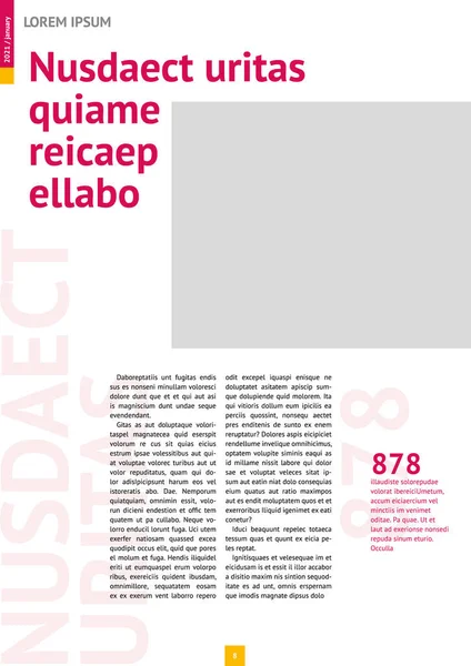 Diario Diario Revista Papel Maqueta Informe Anual Maqueta Con Cabeceras — Archivo Imágenes Vectoriales