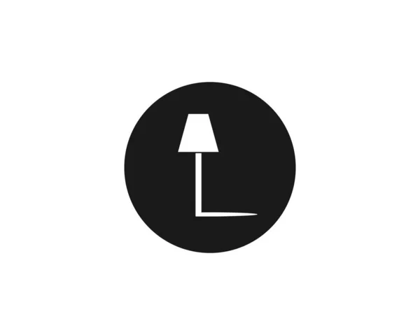 Möbel Nacht Licht Logo Vektor — Stockvektor