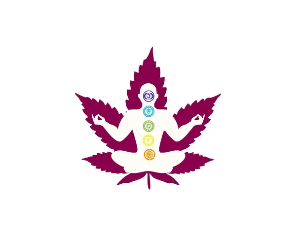 yoga meditasyonu ve kenevir yaprağı