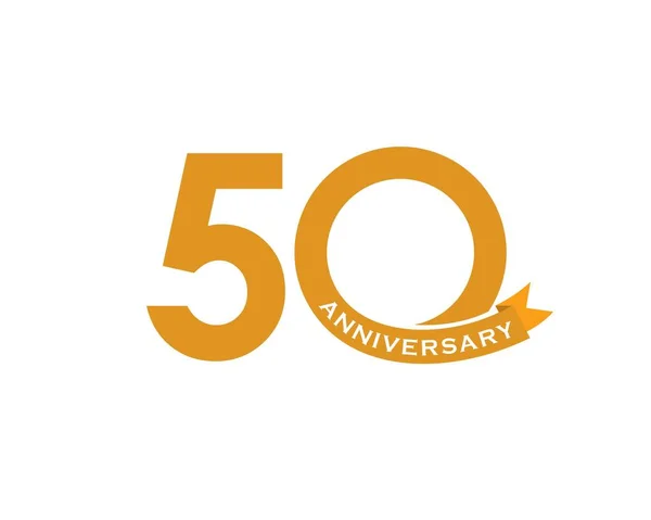 50 yıldönümü basit vektörü