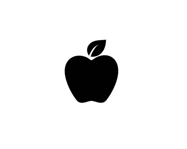 Schwarze Apple Logo Silhouette — Stockvektor