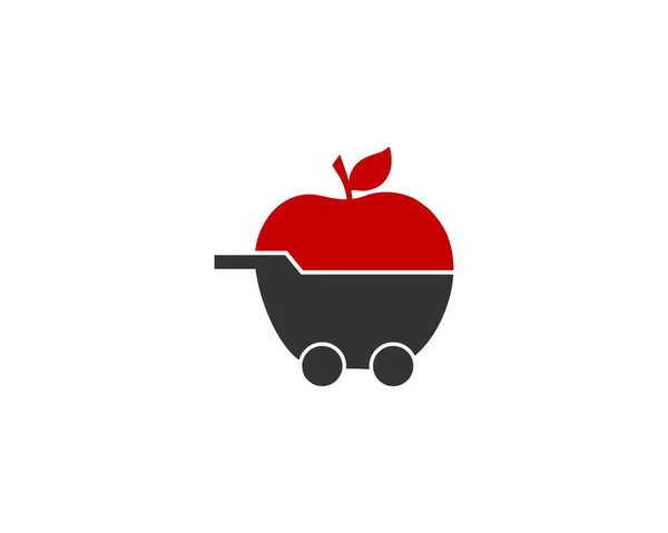 Apple Logo Koszyka Zakupy — Wektor stockowy
