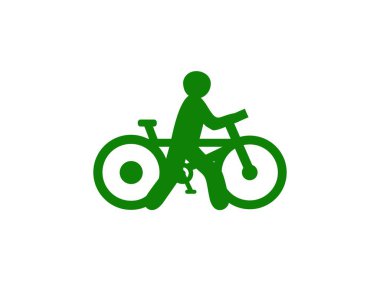 Bisiklet yürüyüş logosu simgesi