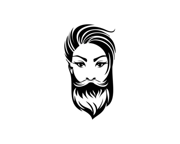Вектор Логотипу Бородатої Леді — стоковий вектор