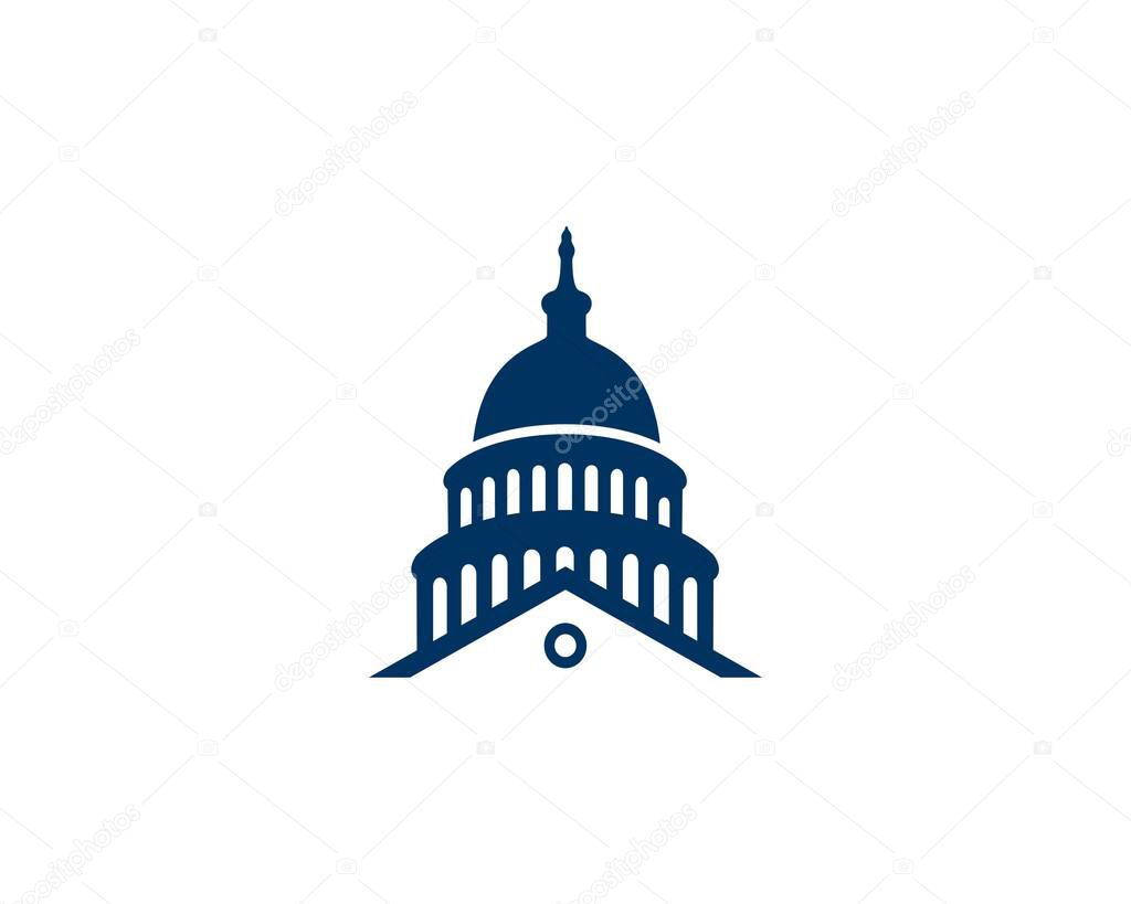 Capital city dome building vector