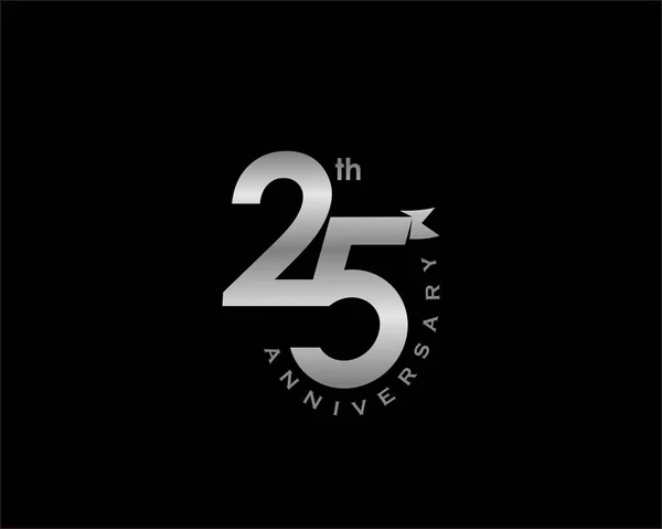Siyah arkaplanda 25. Gümüş Yıldönümü logosu