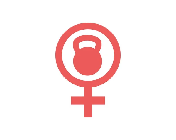 Femme Fitness Symbole Simple — Image vectorielle