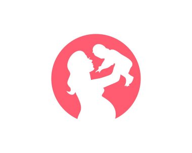 annelik basit logo vektörü