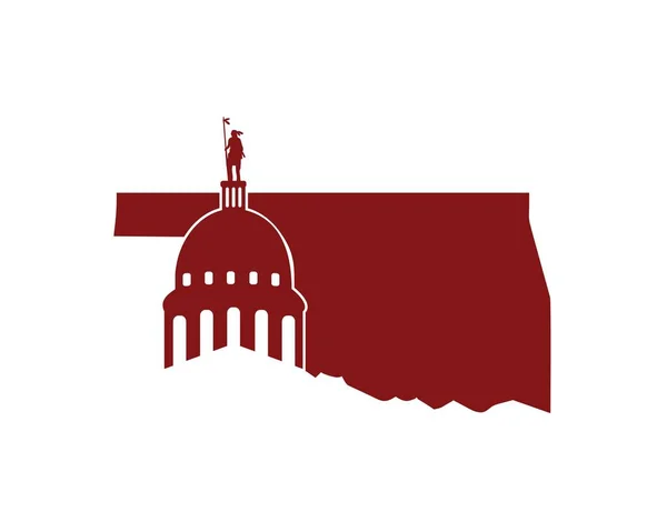 Oklahoma Capital Building Vector — Vector de stock