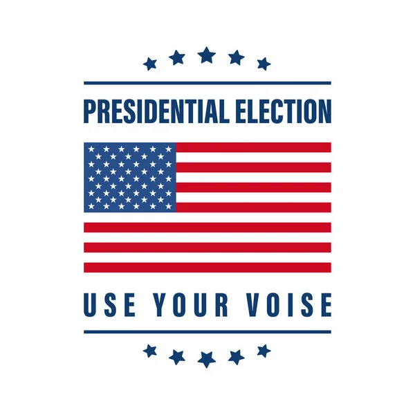Presidentvalet 2020 Oss Amerikansk Röstning Väljaren Väljer Röstskylt Amerikas President — Stock vektor