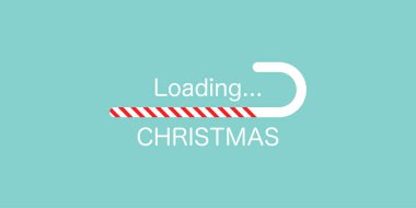 Şekerleme kutusu vektörü ilerleme çubuğu yüklüyor. tatil arkaplan illüstrasyonu.