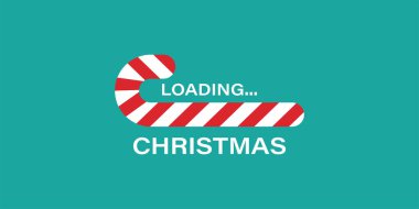 Şekerleme kutusu vektörü ilerleme çubuğu yüklüyor. tatil arkaplan illüstrasyonu.