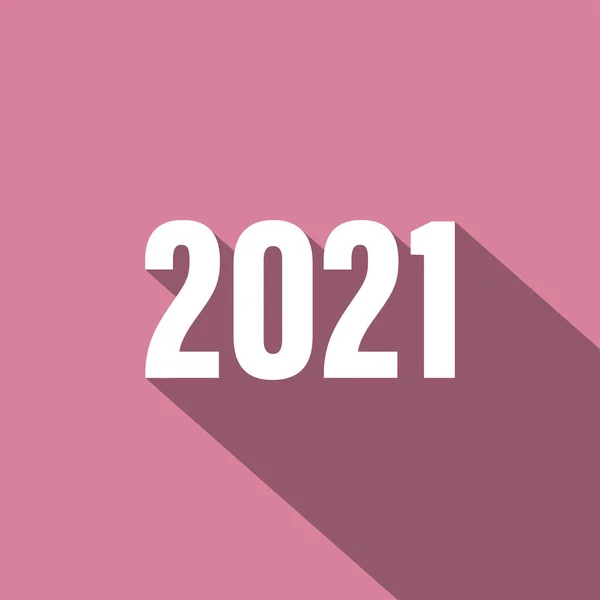 2021 Nouvelle Année Fond Vectoriel Heureuse Célébration Couleur Date Bannière — Image vectorielle