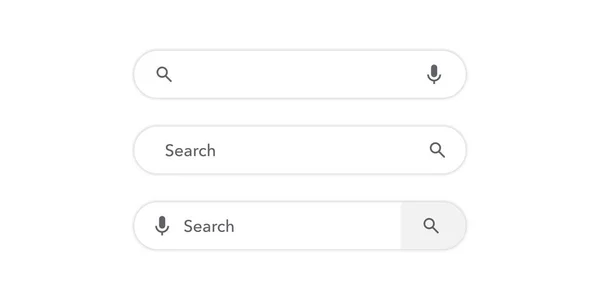 Дизайн Векторного Шаблона Поисковой Строки Белым Фоном Поиск Макет Поля — стоковый вектор