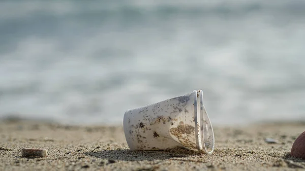 Plastik atıklar deniz kıyısı ekosistemine atılır, sigara izmaritleri atılır, doğa kirliliği