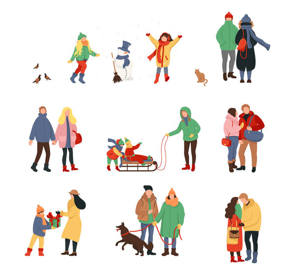 Люди в зимней одежде