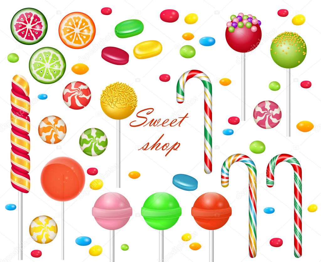 Colorful sweets set
