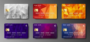 Plastik banka kartı. Vektör