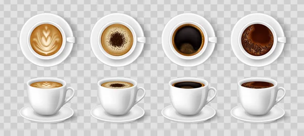 Реалистичные чашки кофе — стоковый вектор