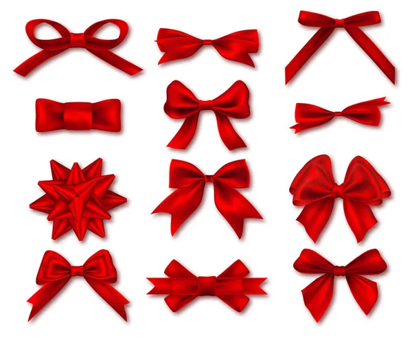 Красный набор подарков — стоковый вектор