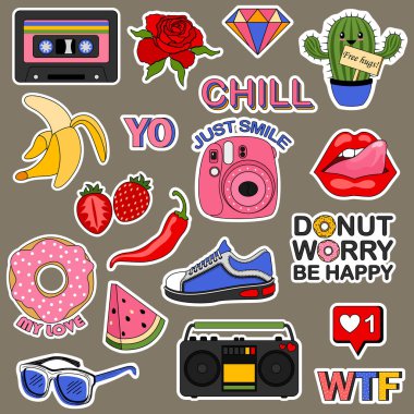 Bir ergen için çıkartmalar.